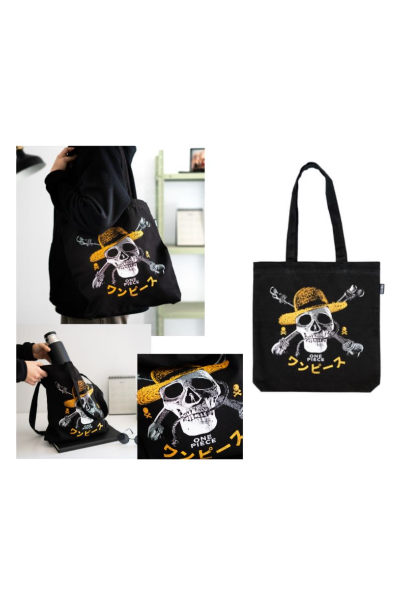 BOLSO DE TELA ONE PIECE NETFLIX - JOLLY ROGER